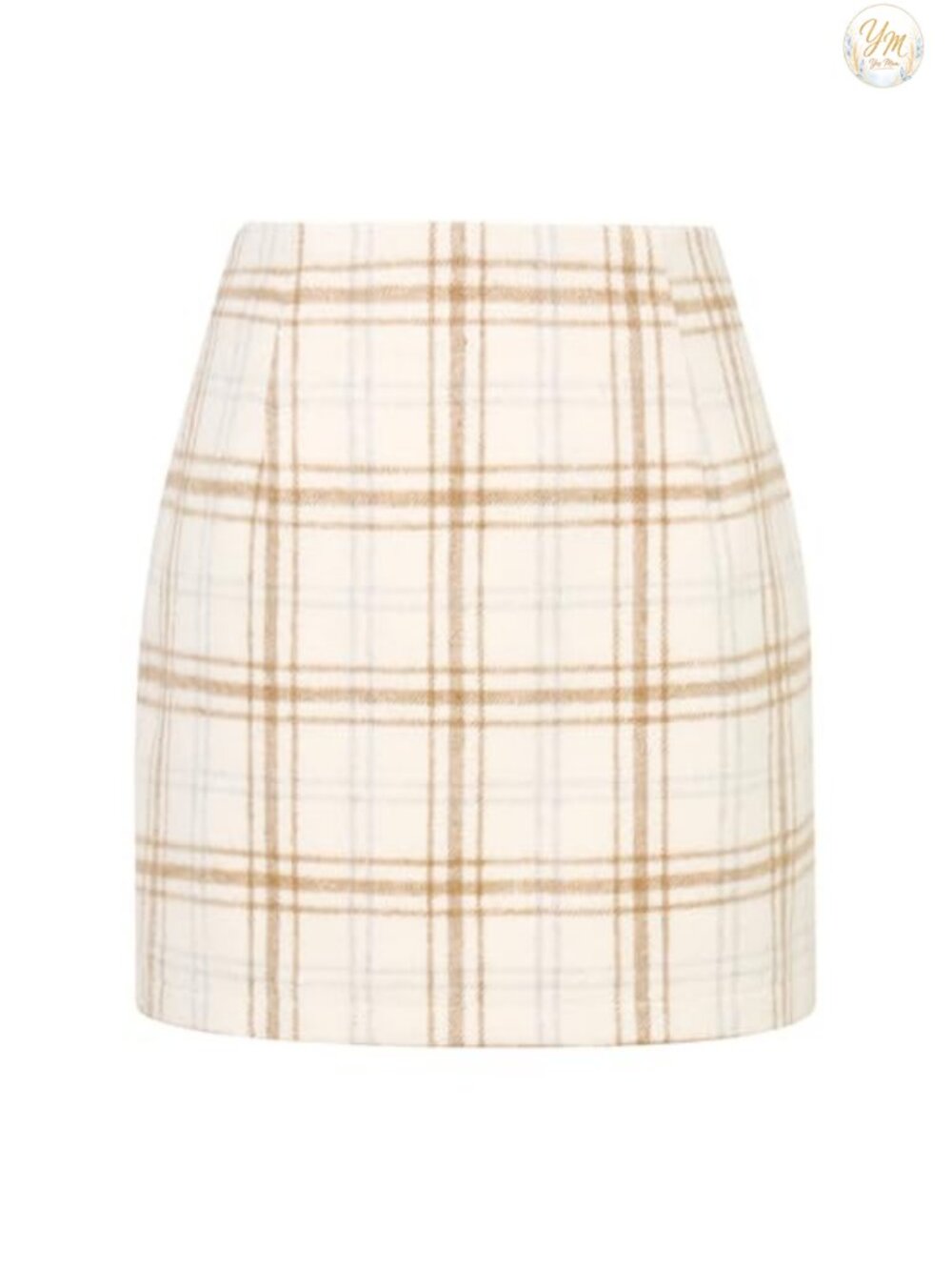 Wool Plaid High Waisted Bodycon Pencil Mini Skirt Fall Winter